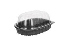 KIPTAINER ZWART + DEKSEL TRANSPARANT 1205cc  200st